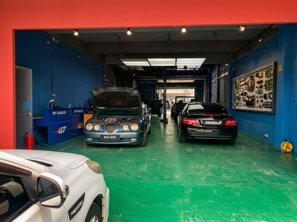 Automotive electronics workshop entrance in Bandar Sunway