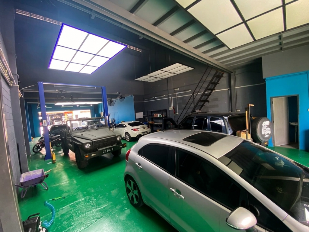 Interior of the automotive electronics workshop in Bandar Sunway