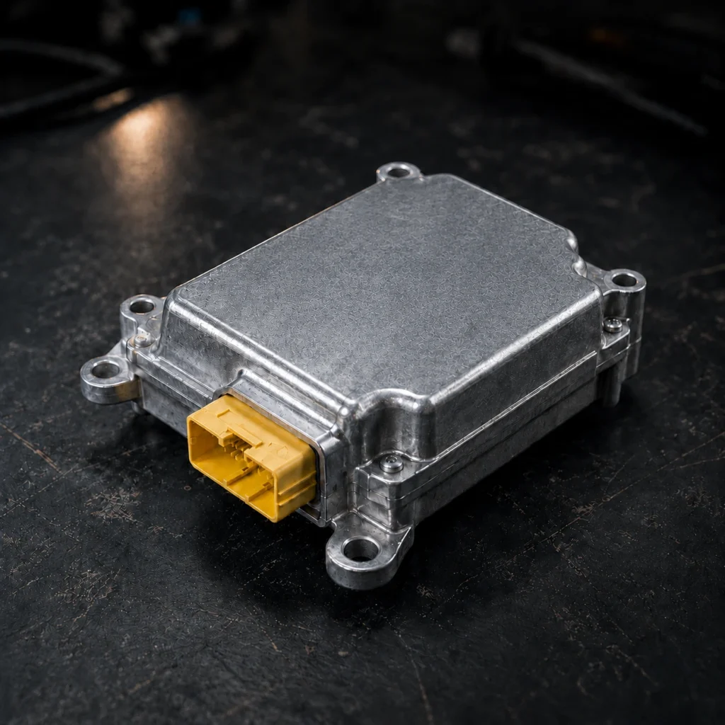 SRS airbag control module with yellow electrical connector